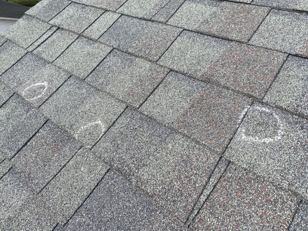 Closeup of roof after inspection